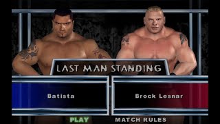 Two monster Batista vs Brock Lesnar wwe pain PS 2 [upl. by Itirp431]