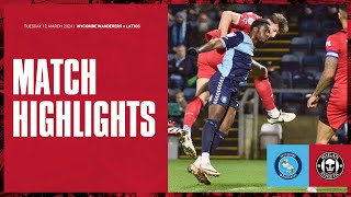 Match Highlights  Wycombe Wanderers 1 Latics 0 [upl. by Dolly]