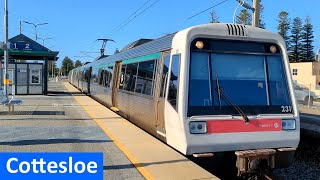 Trains at Cottesloe  Transperth [upl. by Ydissac992]