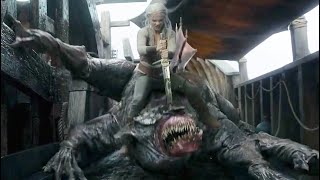 Geralt and Ciri VS Aeschna  Ship Monster Fight Scene The Witcher Season 3 [upl. by Elleiram516]