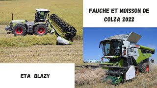 Top départ  Un chantier de fauche et de moisson de colza 2022 [upl. by Lamori139]