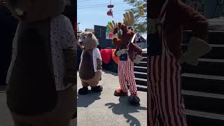 Spruce the Moose and Bucky the Beaver in patriotic attire [upl. by Iohk]