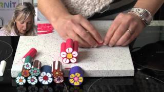 Polymer Clay Tutorials  How to make a flower cane [upl. by Casanova]