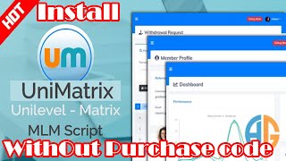 UniMatrix Membership  MLM Script  Unimatrix  No need Purchase code [upl. by Wolcott706]