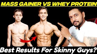 Mass Gainer Vs Whey Protein Which is Best For Skinny Guys  Mass Gainer Before and After [upl. by Cornelle]