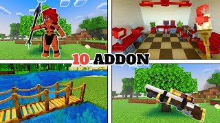 Top 10 Survival Mods for Minecraft PE [upl. by Gypsie]