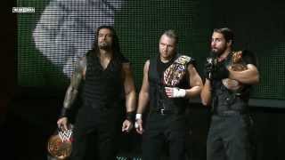 The Shield comes facetoface with The Wyatt Family Raw Feb 24 2014 [upl. by Eirallam676]