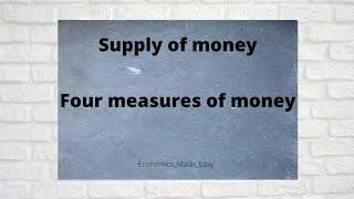 Supply of money  Explained in hindi  EconomicsMadeEasy [upl. by Dirrej800]