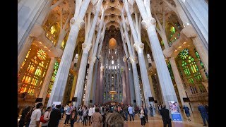 Barcelone Sagrada Familia inside in Ultra 4k [upl. by Bell827]