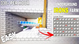 Minecraft Easy Underground IRON Farm 121 Tutorial  new irons farm [upl. by Aw]