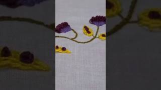 So pretty flower design with hand embroidery shorts viral shorts hand embroidery [upl. by Niltak535]