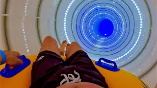 Space Hole Water Slide at Fabryka Wody Waterpark Poland [upl. by Fechter385]