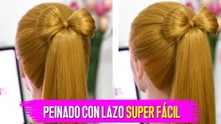 🎀 PEINADOS CON LAZO PASO A PASO  Peinado con lazo para niñas  Peinados con moño [upl. by Nodal]