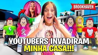 OS YOUTUBERS INVADIRAM MINHA CASA NO BROOKHAVEN EMILLY VICKBelinha Robson [upl. by Hallock]