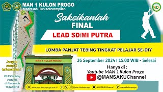 Final Lead Perorangan SDMI Putra  Mansaku Climbing Competition  Kamis 26 September 2024 [upl. by Draper978]