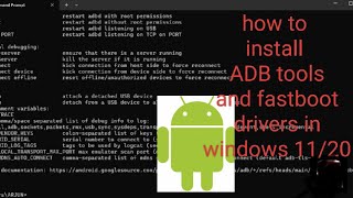 How To Download And Install ADB Tools And Fastboot Drivers ON Windows1110 [upl. by Semaj]