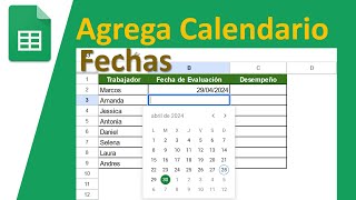 Cómo agregar un calendario a las hojas de cálculo de Google [upl. by Soma]