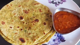 Thepla Recipe with easyampspicy tomato chutneyGujarathi style thepla Recipe [upl. by Weisbrodt]