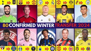 ALL 80 CONFIRMED TRANSFER WINTER 2024 January🔥 DE JONG TO UNITEDSANCHOCLAUDIOHAALANDTAJONDON [upl. by Igic519]