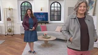 Denim ampamp Co Faux Leather Zip Front Jacket w Pockets on QVC [upl. by Yankee]