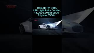 OXILAM H11 9005 LED Light Bulbs Combo 44000 Lumens 600 Brighter 6500K Cool White Light [upl. by Yemrots]