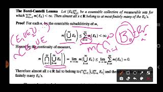 M2 Real Analysis sec 25 The Borel Cantelli Lemma [upl. by Casey]