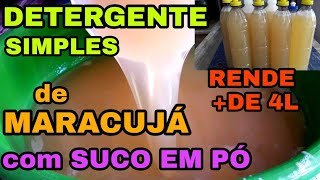 DETERGENTE CASEIRO SIMPLES COM SUCO EM PÓ FÁCIL COM 3 INGREDIENTES [upl. by Tubb329]