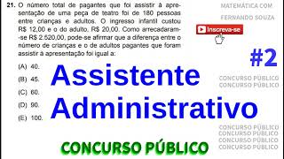 Assistente Administrativo – Questões de Concurso Público  aula 2 Secretaria [upl. by Chuch]