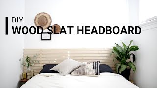 DIY Wood Slat Headboard [upl. by Cesare]