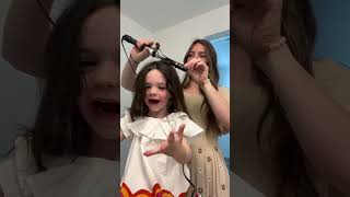 Attempting to curl Rens hair UNEDITED [upl. by Art]