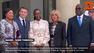 30 Avril 2024 Palais de l’Elysée Emmanuel Macron et Brigitte Macron accueillera M Félix TSHISEKEDI [upl. by Noevad406]