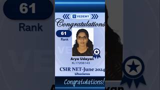 CSIR NET JUNE2024 RESULT  Vedemy paid batch vedemy teachingpathshala jyotikumari [upl. by Lilhak976]