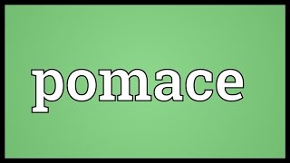 Pomace Meaning [upl. by Feigin]