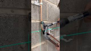 How to bend copper pipe in place asmr howto diy foryou tools shorts subscribe hack plumber [upl. by Eisse894]