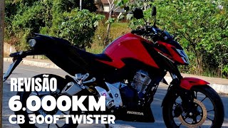 REVISÃO DE 6000KM RODADOS CB 300F TWISTER [upl. by Jayson]