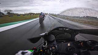 WET track in Le Mans 24H Onboard POV Canepa  Yamaha R1 [upl. by Bunny]