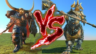 Archaon the Everchosen VS Kholek Suneater Total War Warhammer 3 [upl. by Neelyam]