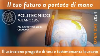 Illustrazione progetto di tesi e testimonianza laureato  Open Day 2024 [upl. by Marieann37]