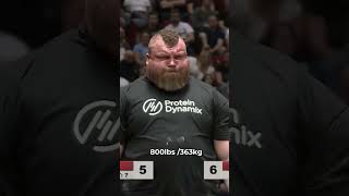 Eddie Hall 363kg 800lbs x10 deadlift [upl. by Angelita]