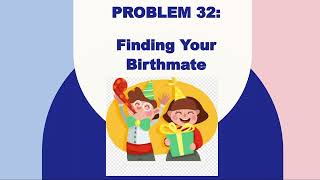 32  Finding Your Birthmate  Ace Quant  Probability Theory [upl. by Ajna]