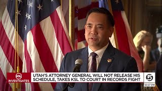 How does the AG spend his time Utah’s top cop wants to keep his calendar secret [upl. by Cheung]