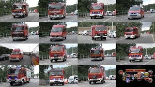 Alarmfahrten zur Großübung der Jugendfeuerwehren der StädteRegion Aachen [upl. by Arbua]