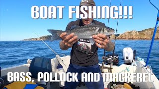 Boat Fishing In Guernsey  Bass Pollock And Mackerel [upl. by Graf]