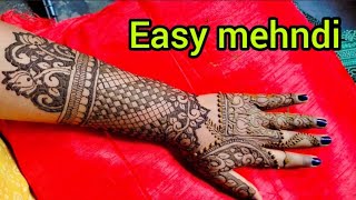 फुल हैंड करवा चौथ डिजाइन  mehndi design easy arabic mehndi mehndi ka design mehndi design [upl. by Ardnoik]