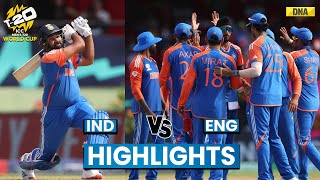 IND vs ENG Highlights Rohit Kuldeep amp Axar Shine Beat ENG India To Face SA In T20 WC 2024 Final [upl. by Anitniuq]