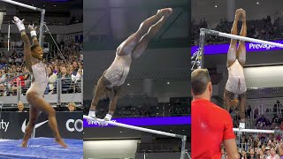 Simone Biles Slow Motion Uneven Bars Xfinity 2024 Championships Senior Women Session 2 Day 2 [upl. by Robbyn730]