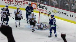 Henrik Sedins Goal Vs the Blackhawks on Game 2 of the 08  09 Playoffs in HD [upl. by Esele]