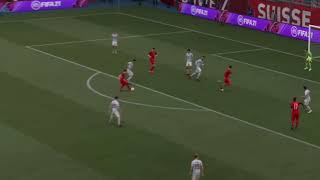 SWITZERLAND vs SPAIN EURO 2020  Goal Xherdan Shaqiri 02072021 FOOTBALL FIFA 21 Simulation [upl. by Skiest]