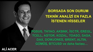 HAFTAYA BAŞLARKEN TEKNİK ANALİZİ EN ÇOK BEKLENEN HİSSELER THYAO EKGYO PGSUS HALKB TCELL SASA [upl. by Irtimd45]