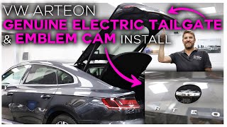 VW Arteon  Genuine VW Electric Tailgate amp Reversing Camera with Moving Guidelines in Emblem [upl. by Hsirrap277]